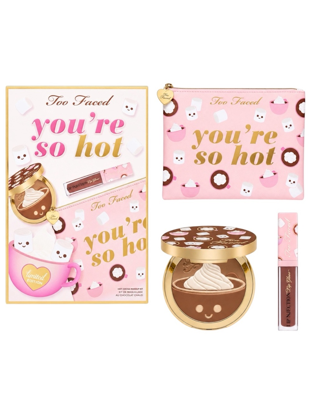 TOO FACED YOU’RE SO HOT-HOT COCOA BRONZER & LIP GLOSS SET - BNIB